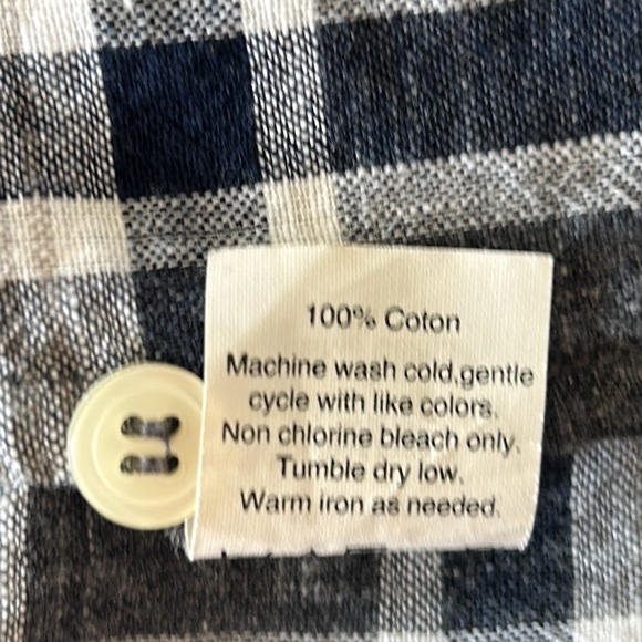 J Crew Boy-Fit Black & White Plaid Popover Top w Patch Pocket w MEASUREMENTS XXS - Picture 8 of 11